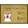 Carolines Treasures Carolines Treasures BB1473MAT Shiba Inu Spoiled Dog Lives Here Indoor & Outdoor Mat; 18 x 27 in. BB1473MAT